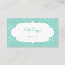 Blaues kleines Quadrat Visitenkarte