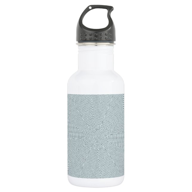 Blaues Kreisdesign Edelstahlflasche (Vorderseite)