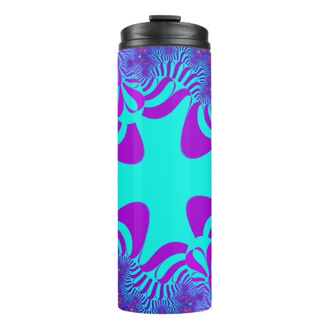 Blaues Kreuz an der Küste Thermosbecher (Vorderseite)