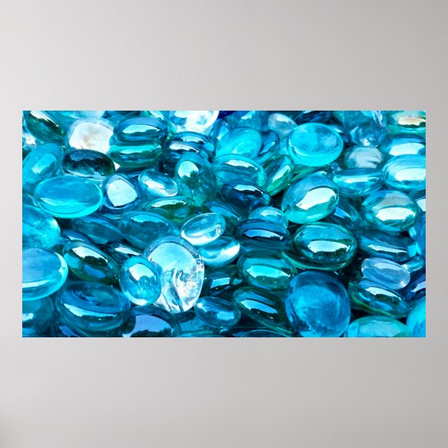 Blaues Kristallglas Poster (Vorne)