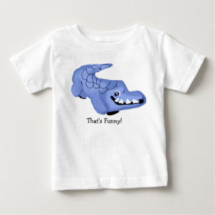 Blaues Krokodil Baby T-shirt
