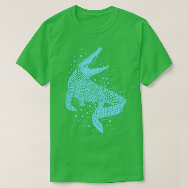 Blaues Krokodil T-Shirt (Design vorne)