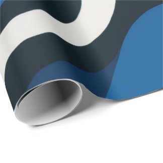 Blaues Künstlerisches Geschenkpapier