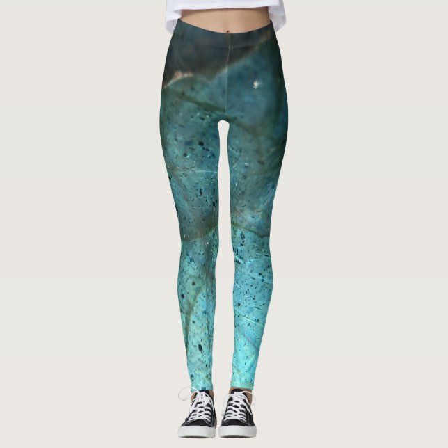 Blaues Labradorit Leggings (Vorderseite)