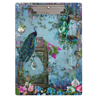 Blaues Lavendelrosa der Pfau-Garten-Glyzinien Klemmbrett