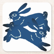 Blaues Leaping Rabbit Hare Bold Tiermuster