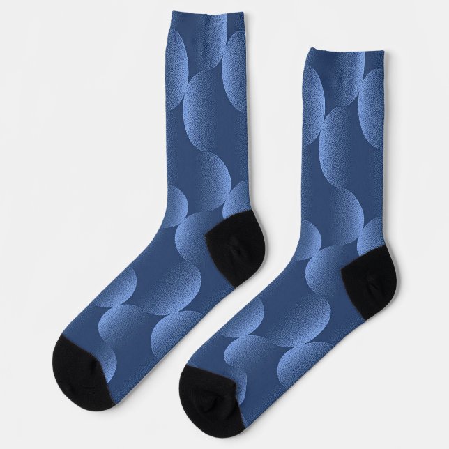 Blaues, lebendiges Muster Socken (Linkes Detail)