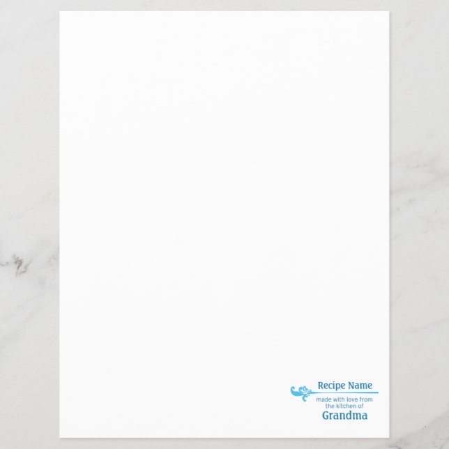 Blaues Lebensmittel Flyer (Vorne)