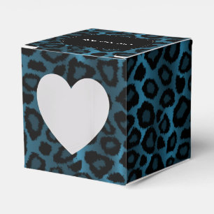 Blaues Leopard-Muster Geschenkschachtel