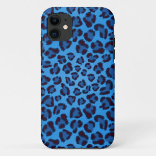 blaues Leopardbeschaffenheitsmuster Case-Mate iPhone Hülle