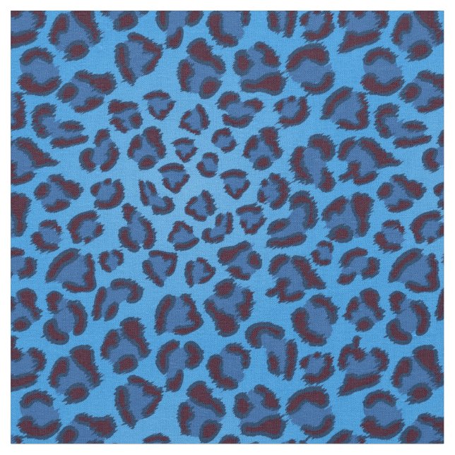 blaues Leopardbeschaffenheitsmuster Stoff (Nahaufnahme)