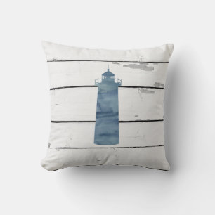 Blaues Leuchtturm Malerei nautisches Kissen Kissen
