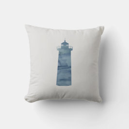 Blaues Leuchtturm Malerei nautisches Kissen Kissen
