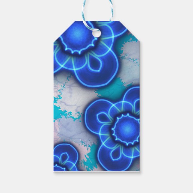 Blaues Licht Geschenkanhänger (Vorderseite)