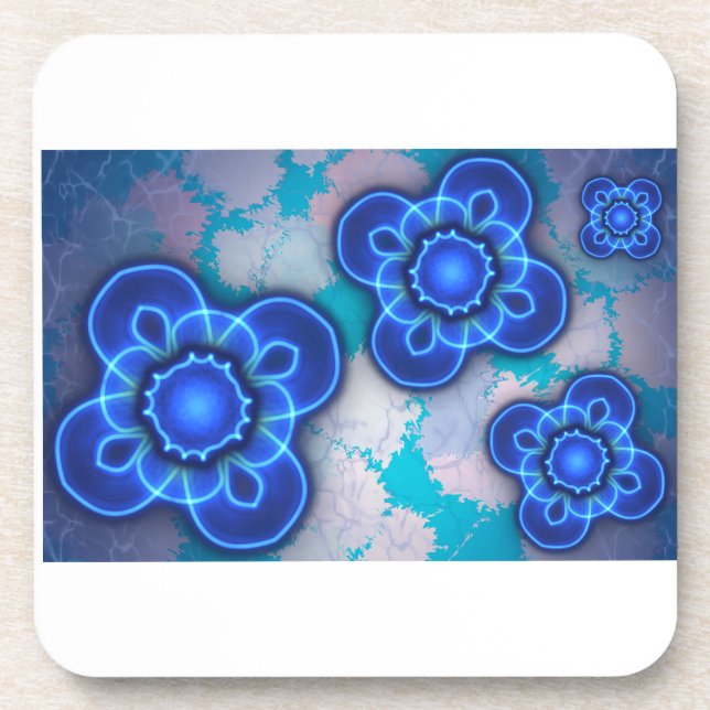 Blaues Licht Getränkeuntersetzer (Vorderseite)