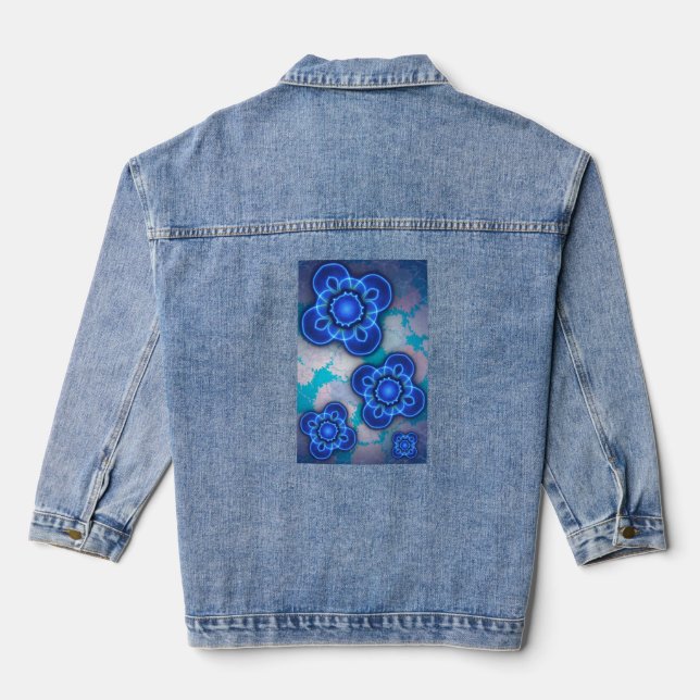 Blaues Licht Jeansjacke (Rückseite)