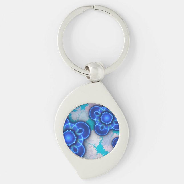 Blaues Licht Schlüsselanhänger (Vorderseite)