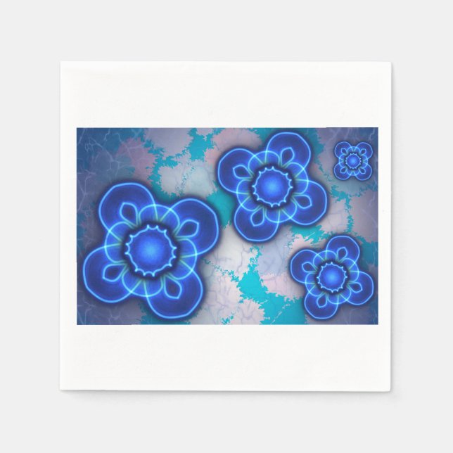 Blaues Licht Serviette (Vorderseite)