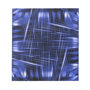 Blaues Lichtstrahlmuster Notizblock