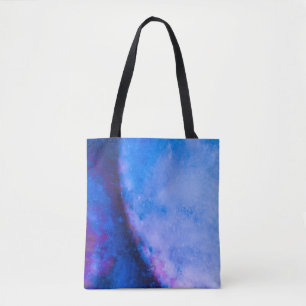 Blaues Lila Abstraktes Foto Tasche