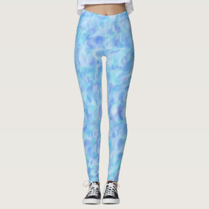 Blaues Lila Abstraktes Nahtloses Muster Leggings