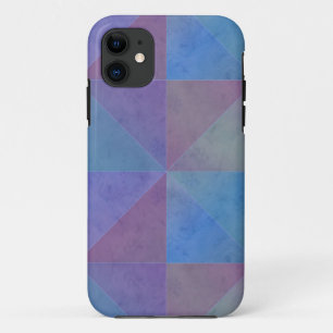 Blaues Lila Dreieck Geometrisches Muster Case-Mate iPhone Hülle