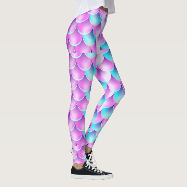 Blaues Lila Hologramm Leggings (Rechts)