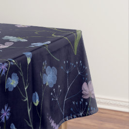 Blaues Lila Hübsches Wildblume Blumenmuster Tischdecke