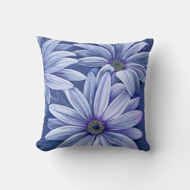 Blaues lila Lilac daisy Osteospermum Kissen (Vorderseite)