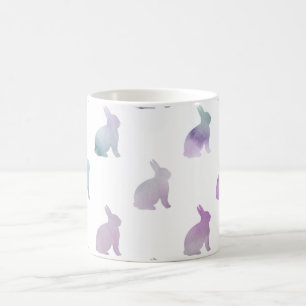 Blaues Lila Pastell Wasserfarben Kaffeetasse