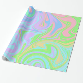 Blaues Lila rosafarbenes Design Geschenkpapier