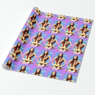 blaues Lila sagen, was Verpackungspapier Geschenkpapier