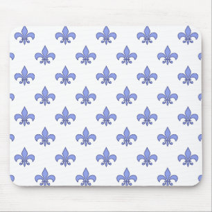 Blaues Lilien-Muster Mousepad