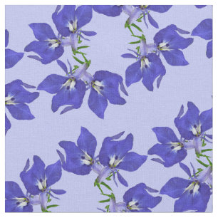Blaues Lobelia-Blumen-Gewebe Stoff