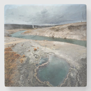 Blaues Loch Steinuntersetzer