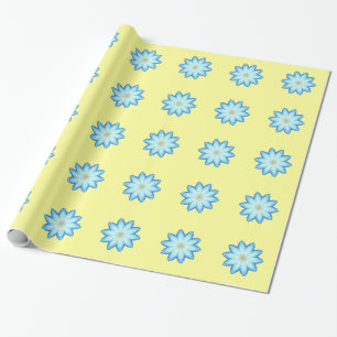 Blaues Lotus-Blume - benutzerdefiniertes Wrapping- Geschenkpapier