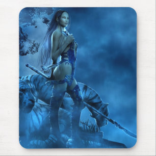 Blaues Lotus Mousepad