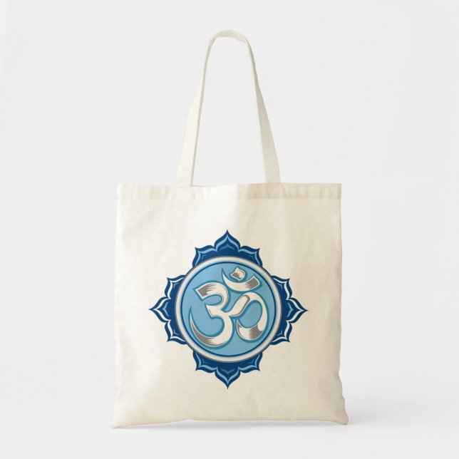 Blaues Lotus OM Tragetasche (Vorne)