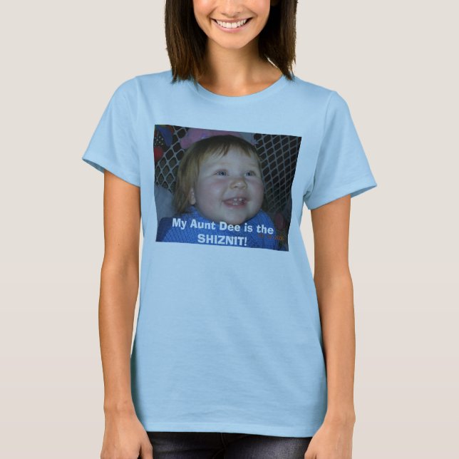 blaues Mädchen! 010 (2), meine Tante Dee ist das T-Shirt (Vorderseite)