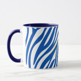 Blaues Malmuster Modernes Kunstdesign Tasse