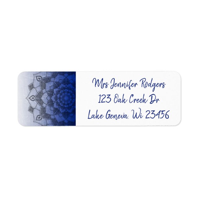 Blaues Mandala Abstract (Vorne)