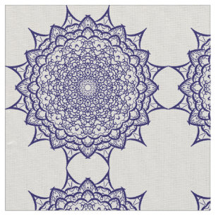 Blaues Mandala-Design Stoff
