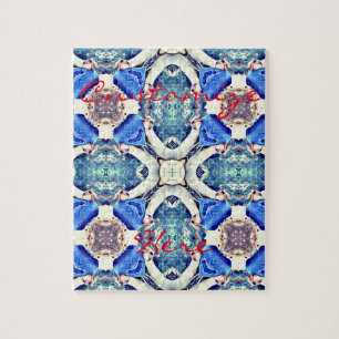 Blaues Mandala-Herz Muster Thunder_Cove