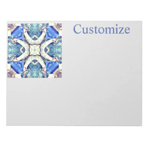 Blaues Mandala-Herz Muster Thunder_Cove Notizblock