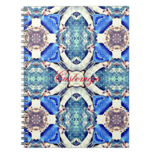 Blaues Mandala-Herz Muster Thunder_Cove Notizblock