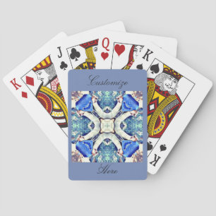 Blaues Mandala-Herz Muster Thunder_Cove Spielkarten