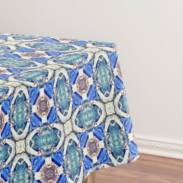 Blaues Mandala-Herz Muster Thunder_Cove Tischdecke (Beispiel)