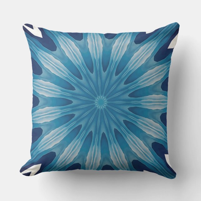Blaues Mandala-Kissen3 Kissen (Vorderseite)