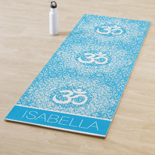 Blaues Mandala Muster Om Bliss Personalisiert Yogamatte
