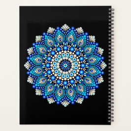Blaues Mandala-Muster-Schürze Boho-Blumen-Dekor Planer